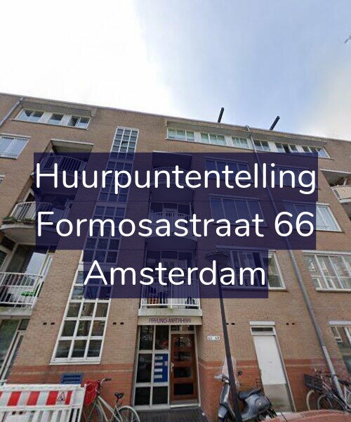 Foto gevel Huurpuntentelling voor Formosastraat 66, Amsterdam