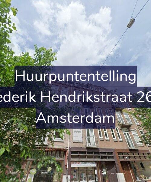 Foto gevel Huurpuntentelling voor Frederik Hendrikstraat 26-2, Amsterdam