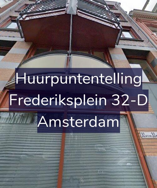 Foto gevel Huurpuntentelling voor Frederiksplein 32-D, Amsterdam