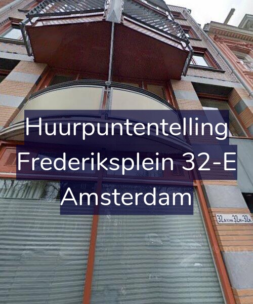 Foto gevel Huurpuntentelling voor Frederiksplein 32-E, Amsterdam