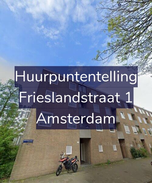 Foto gevel Huurpuntentelling voor Frieslandstraat 1, Amsterdam