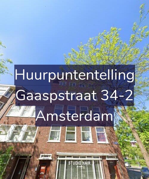 Foto gevel Huurpuntentelling voor Gaaspstraat 34-2, Amsterdam
