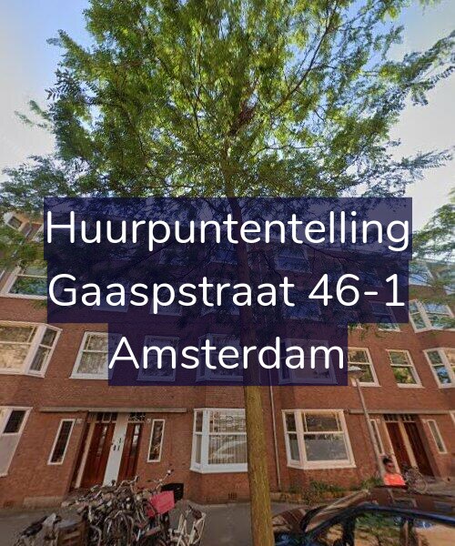Foto gevel Huurpuntentelling voor Gaaspstraat 46-1, Amsterdam