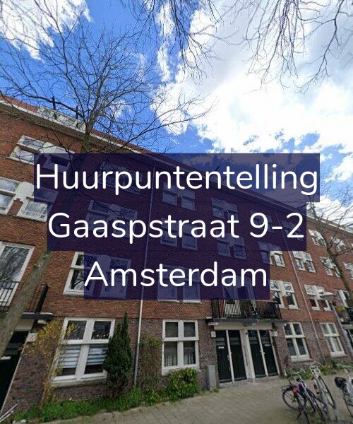 Foto gevel Huurpuntentelling voor Gaaspstraat 9-2, Amsterdam