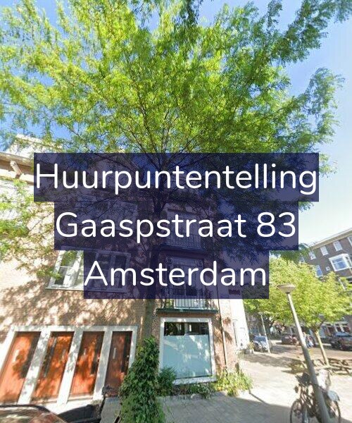 Foto gevel Huurpuntentelling voor Gaaspstraat 83, Amsterdam