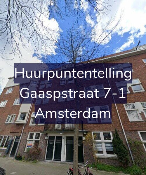 Foto gevel Huurpuntentelling voor Gaaspstraat 7-1, Amsterdam