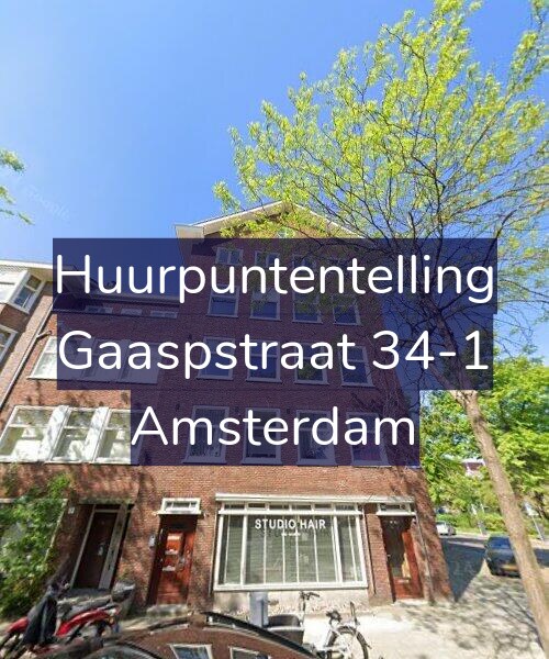 Foto gevel Huurpuntentelling voor Gaaspstraat 34-1, Amsterdam