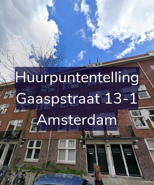Foto gevel Huurpuntentelling voor Gaaspstraat 13-1, Amsterdam