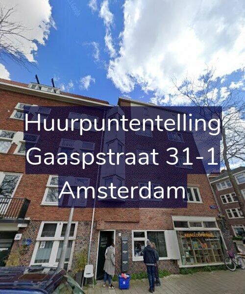 Foto gevel Huurpuntentelling voor Gaaspstraat 31-1, Amsterdam