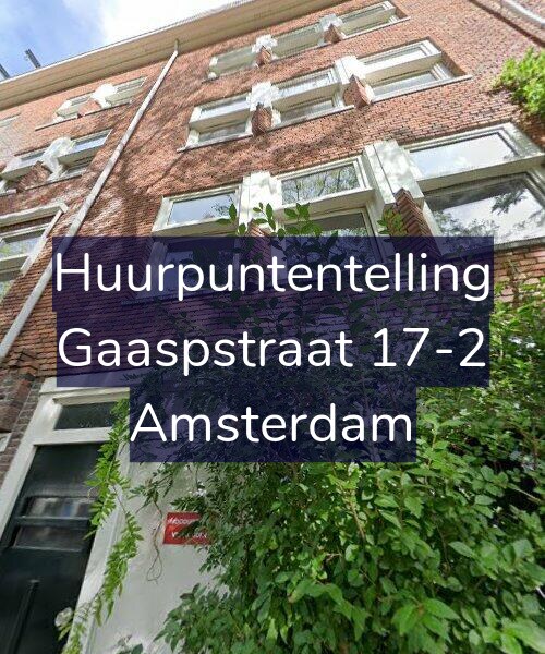 Foto gevel Huurpuntentelling voor Gaaspstraat 17-2, Amsterdam