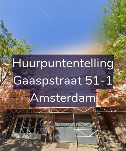 Foto gevel Huurpuntentelling voor Gaaspstraat 51-1, Amsterdam