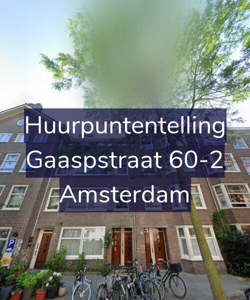Foto gevel Huurpuntentelling voor Gaaspstraat 60-2, Amsterdam