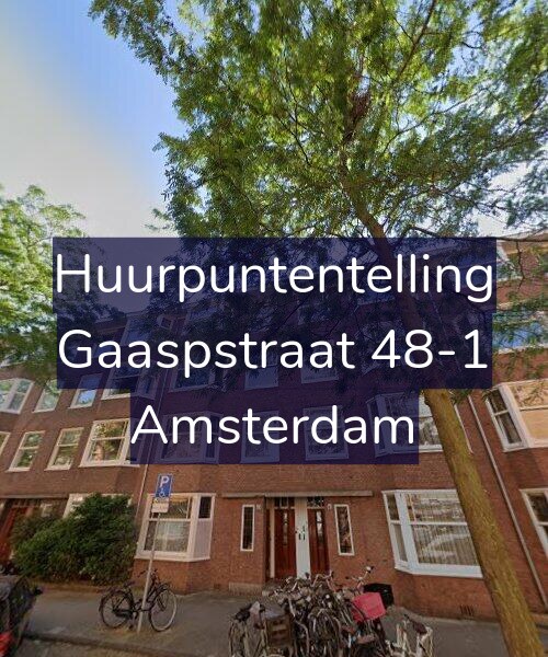 Foto gevel Huurpuntentelling voor Gaaspstraat 48-1, Amsterdam