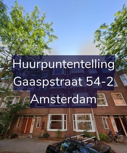 Foto gevel Huurpuntentelling voor Gaaspstraat 54-2, Amsterdam