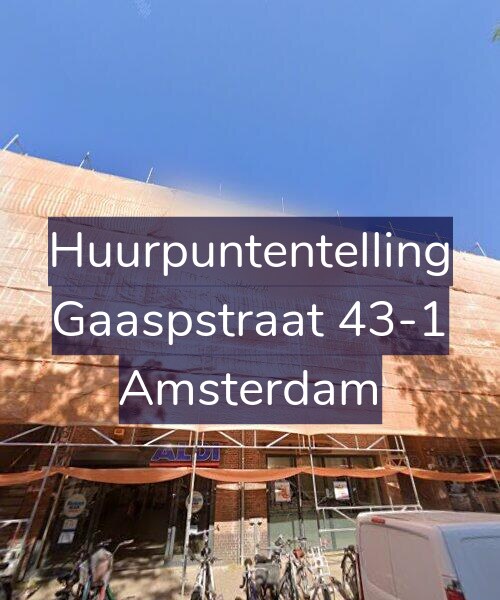 Foto gevel Huurpuntentelling voor Gaaspstraat 43-1, Amsterdam