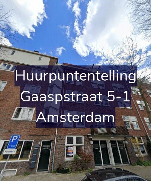 Foto gevel Huurpuntentelling voor Gaaspstraat 5-1, Amsterdam