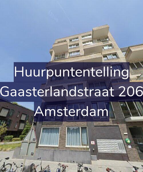 Foto gevel Huurpuntentelling voor Gaasterlandstraat 206, Amsterdam