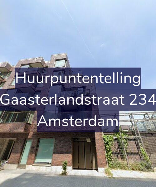 Foto gevel Huurpuntentelling voor Gaasterlandstraat 234, Amsterdam