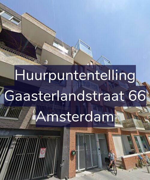 Foto gevel Huurpuntentelling voor Gaasterlandstraat 66, Amsterdam