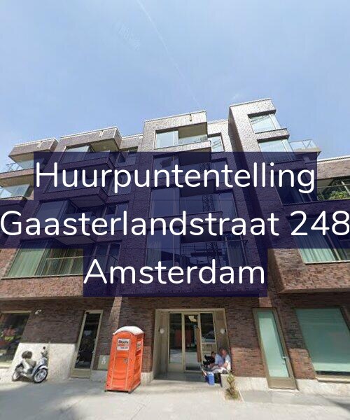Foto gevel Huurpuntentelling voor Gaasterlandstraat 248, Amsterdam