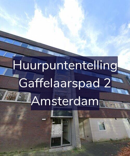 Foto gevel Huurpuntentelling voor Gaffelaarspad 2, Amsterdam