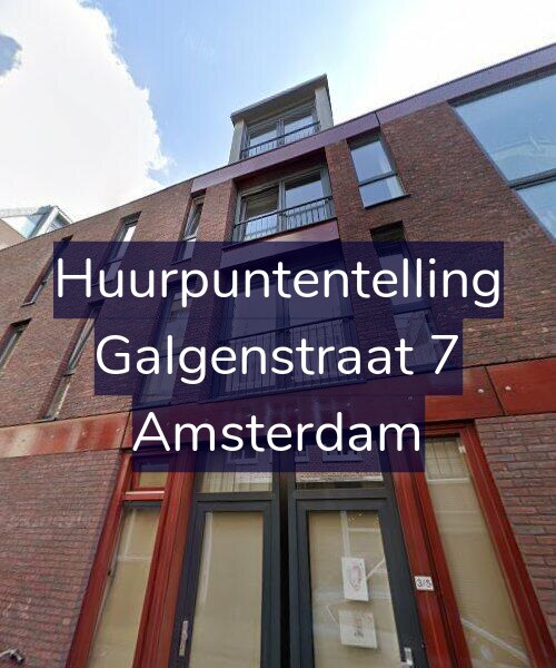 Foto gevel Huurpuntentelling voor Galgenstraat 7, Amsterdam