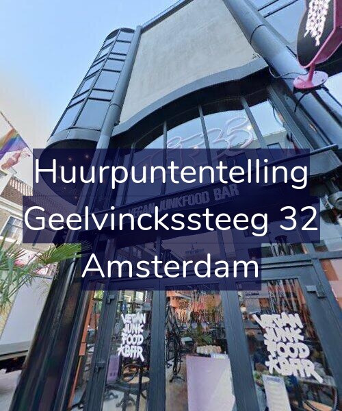 Foto gevel Huurpuntentelling voor Geelvinckssteeg 32, Amsterdam