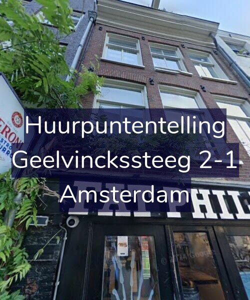 Foto gevel Huurpuntentelling voor Geelvinckssteeg 2-1, Amsterdam
