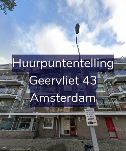 Foto gevel Huurpuntentelling voor Geervliet 43, Amsterdam