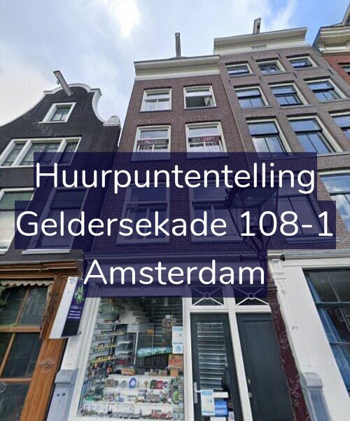 Foto gevel Huurpuntentelling voor Geldersekade 108-1, Amsterdam