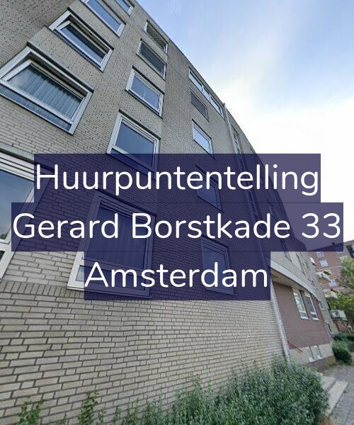 Foto gevel Huurpuntentelling voor Gerard Borstkade 33, Amsterdam