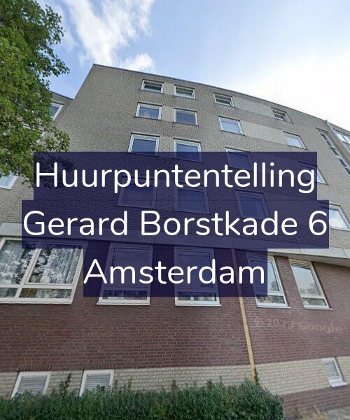 Foto gevel Huurpuntentelling voor Gerard Borstkade 6, Amsterdam