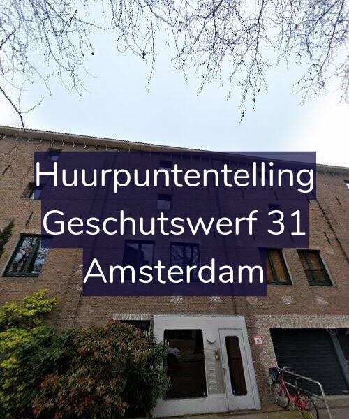 Foto gevel Huurpuntentelling voor Geschutswerf 31, Amsterdam
