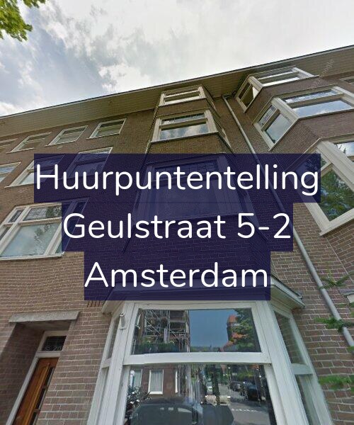 Foto gevel Huurpuntentelling voor Geulstraat 5-2, Amsterdam