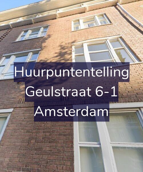 Foto gevel Huurpuntentelling voor Geulstraat 6-1, Amsterdam