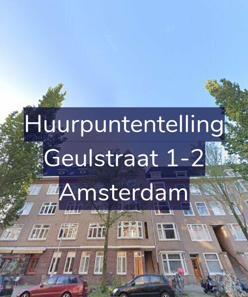 Foto gevel Huurpuntentelling voor Geulstraat 1-2, Amsterdam