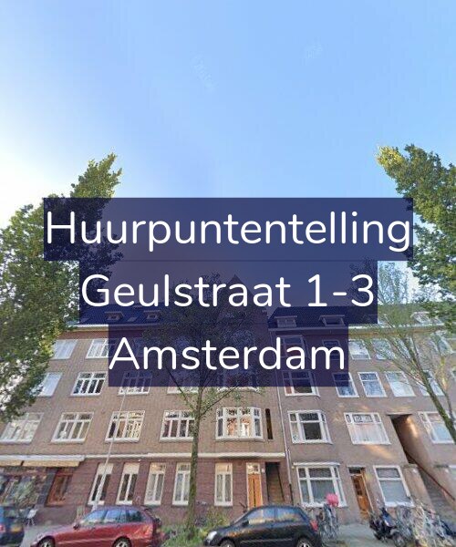 Foto gevel Huurpuntentelling voor Geulstraat 1-3, Amsterdam