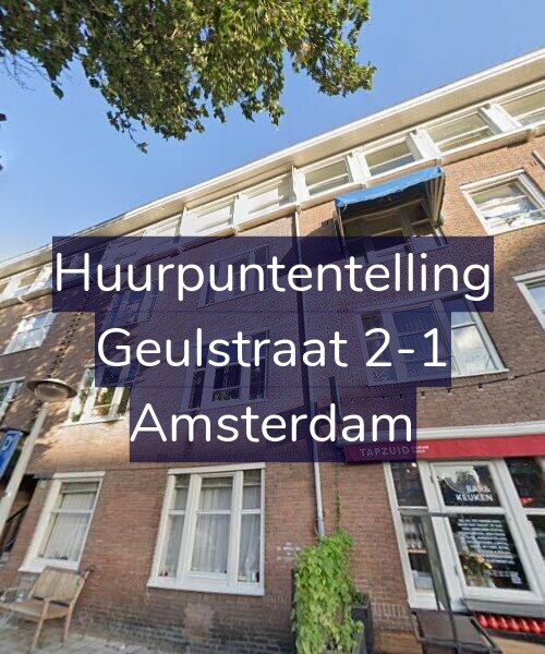 Foto gevel Huurpuntentelling voor Geulstraat 2-1, Amsterdam