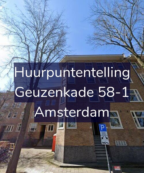 Foto gevel Huurpuntentelling voor Geuzenkade 58-1, Amsterdam