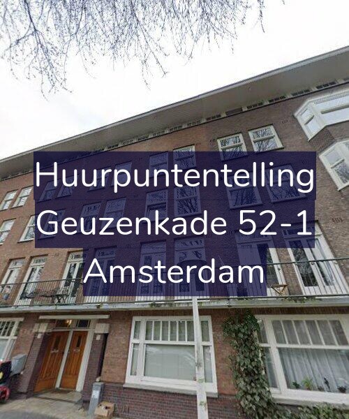 Foto gevel Huurpuntentelling voor Geuzenkade 52-1, Amsterdam