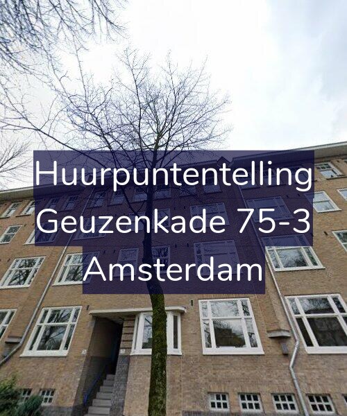 Foto gevel Huurpuntentelling voor Geuzenkade 75-3, Amsterdam