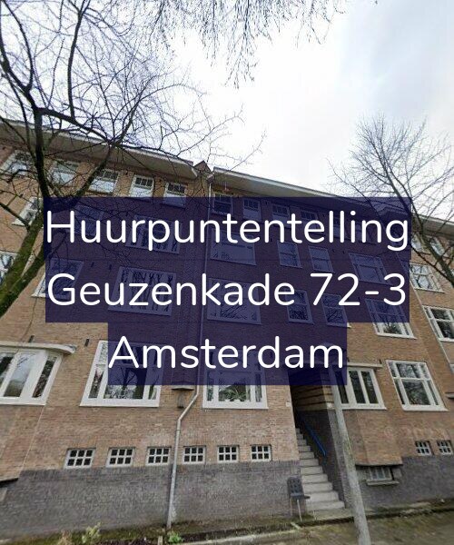 Foto gevel Huurpuntentelling voor Geuzenkade 72-3, Amsterdam