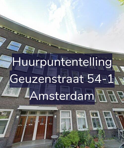Foto gevel Huurpuntentelling voor Geuzenstraat 54-1, Amsterdam