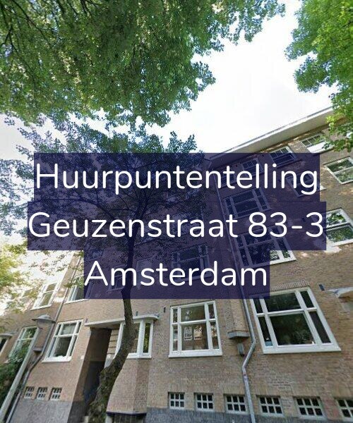 Foto gevel Huurpuntentelling voor Geuzenstraat 83-3, Amsterdam