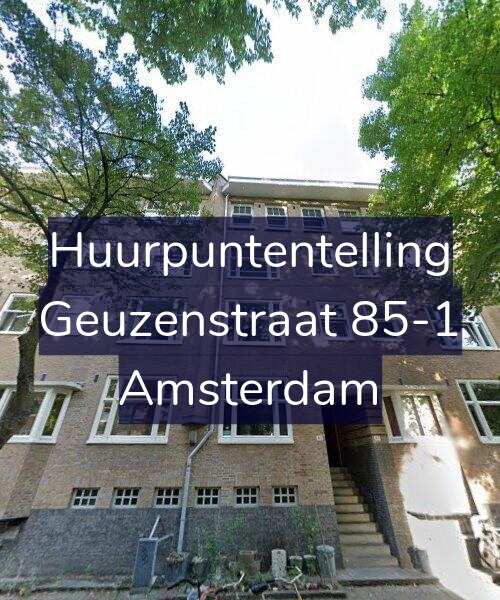 Foto gevel Huurpuntentelling voor Geuzenstraat 85-1, Amsterdam