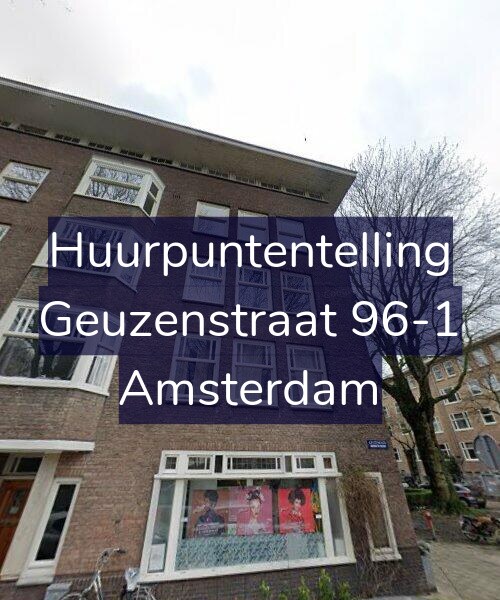 Foto gevel Huurpuntentelling voor Geuzenstraat 96-1, Amsterdam