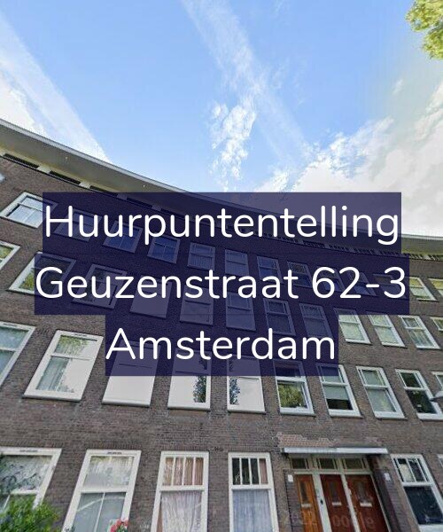 Foto gevel Huurpuntentelling voor Geuzenstraat 62-3, Amsterdam