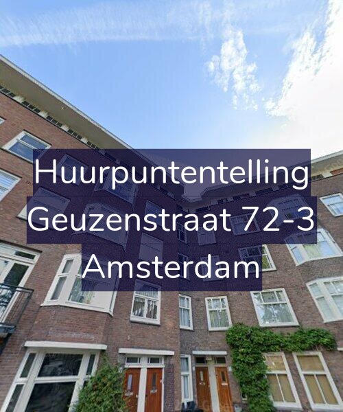 Foto gevel Huurpuntentelling voor Geuzenstraat 72-3, Amsterdam