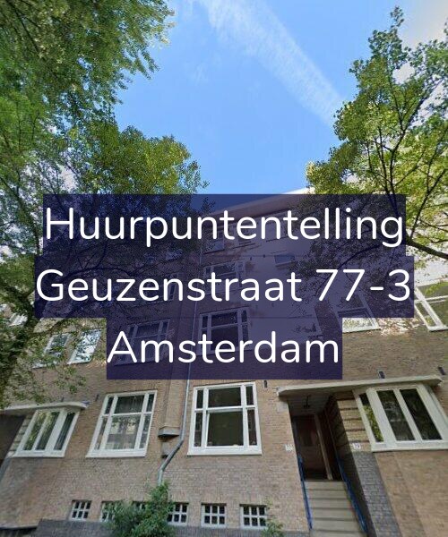 Foto gevel Huurpuntentelling voor Geuzenstraat 77-3, Amsterdam