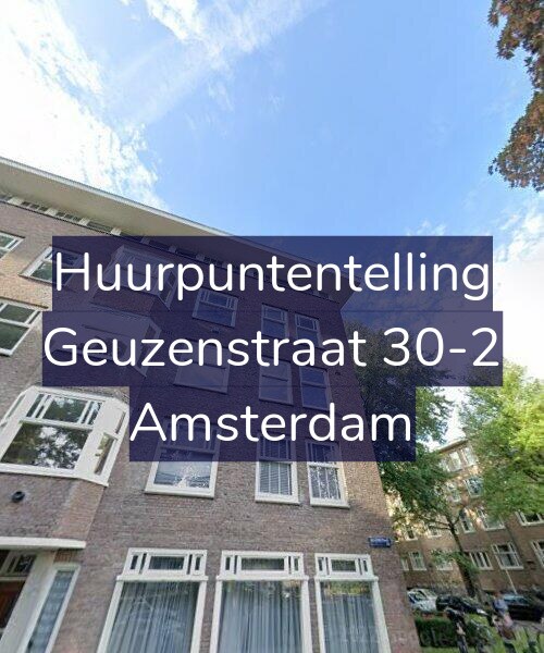 Foto gevel Huurpuntentelling voor Geuzenstraat 30-2, Amsterdam